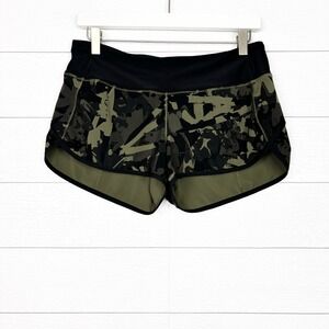 Lululemon Speed Shorts H2O Camo Green Floral Short Water Swim Active